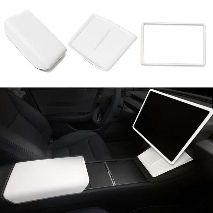 SIGLIN Center Console Accessory Set (White) for Tesla Model Y Juniper (2025/2026 Models) and Model 3 Highland