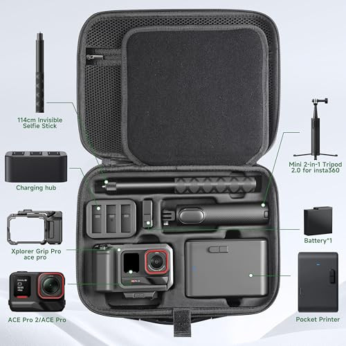 Carrying Case for Insta360 Ace Pro 2 Xplorer Grip Pro Accessories