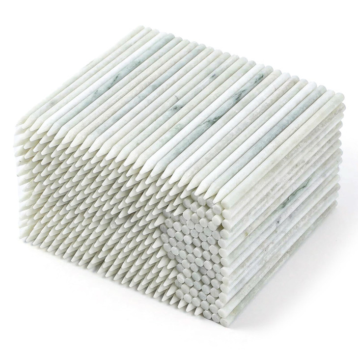 144 Pcs Round Soapstone Pen, White Soapstone Refills for Welding, Metal Fabrication, Textile Marking & Construction -