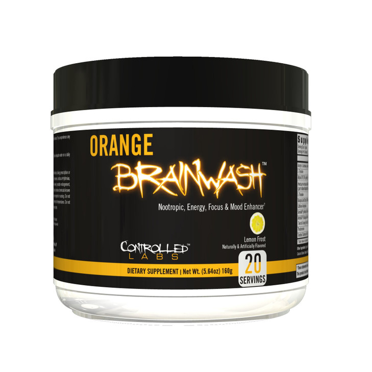 CONTROLLED LABS Orange Brianwash Powder, Brain Nootropic Supplement,20 Serv