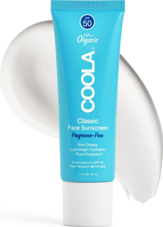 COOLA Face Sunscreen SPF 50 Lotion, Fragrance Free, 1.5 oz