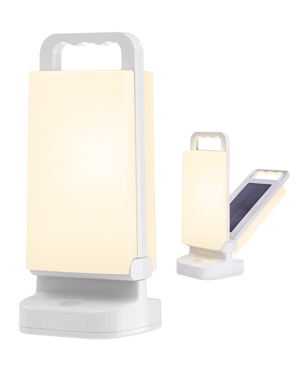 Solar Camping Lantern, Rechargeable Battery Powered Camping Light 6000mAh Up to 80HRS Lasting, Dimmable Night Lamp,
