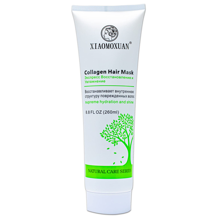 Xiaomoxuan Organic Collagen Mask for Dry Damaged Hair - Natural Deep Conditioning Hair Moisturizer with Tea Tree Oil -