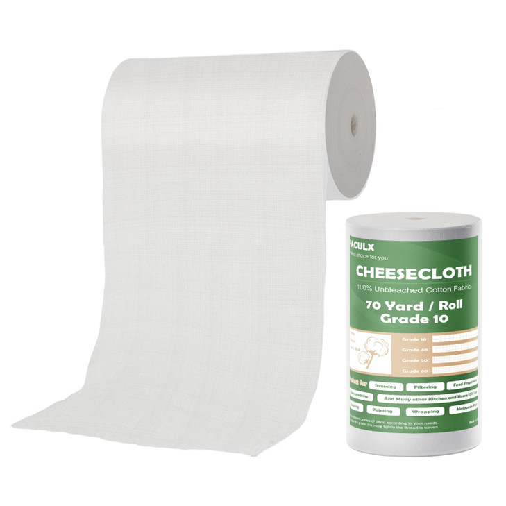 FACULX 1 Roll Cheese Cloths for Straining,70 Yard Reusable for Cooking