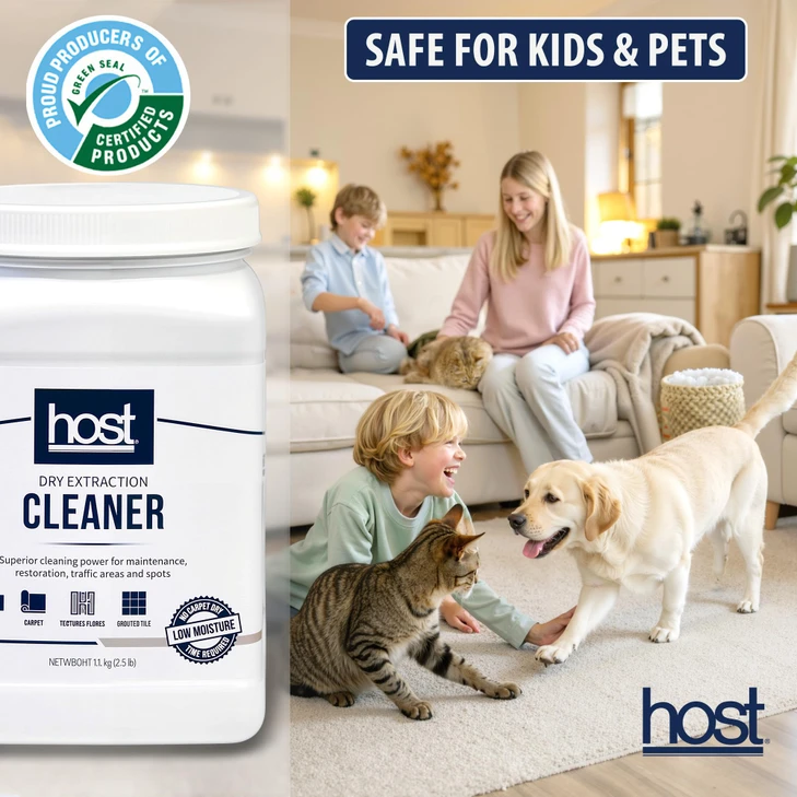 HOST Dry Extraction Cleaner - Natural, Non-Toxic, Biodegradable Cleaning Compound for Carpets, Grouted Tile, and