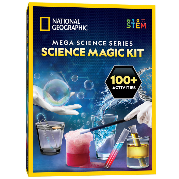 NATIONAL GEOGRAPHIC Science Magic Kit  Science Kit for Kids with 100+ Unique Experiments and Magic Tricks, Chemistry