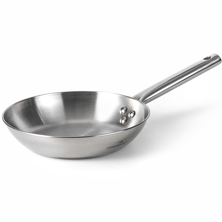 HOMICHEF Mirror Polished NICKEL FREE 8-Inch Fry Pan Stainless Steel (No Toxic Non Stick Coating) - Skillet Pan Flat