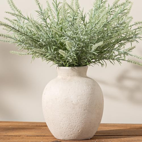 Vanselia Ceramic Flower Vase Home Decor - Farmhouse Table Vases Rustic Vintage Living Room Kitchen Bedroom Decorations