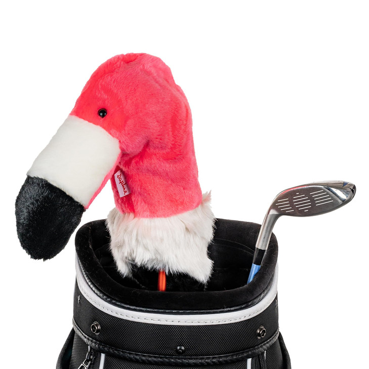 Daphne's Headcovers Flamingo Hybrid Headcover | Premium Hybrid and Fairway Wood Headcovers | Funny Golf Club Covers |