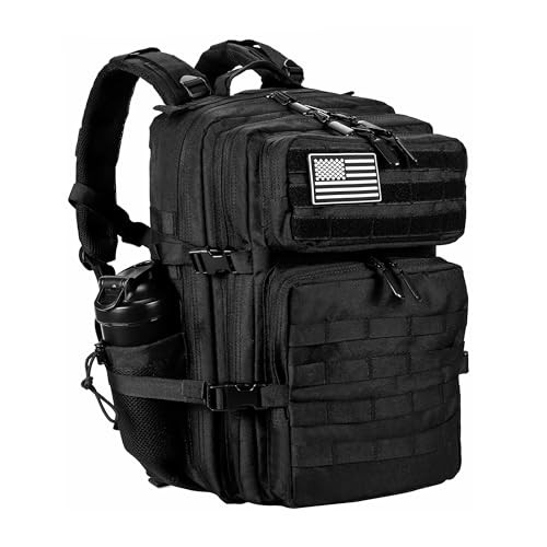 LHI Military Tactical Backpack for Men and Women 45L Army 3 Days Assault Pack Bag Large Rucksack with Molle System -