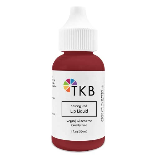 TKB Lip Liquid Color | Liquid Lip Color for TKB Gloss Base, DIY Lip Gloss, Pigmented Lip Gloss and Lipstick Colorant, Made in USA (1floz (30ml), Stro