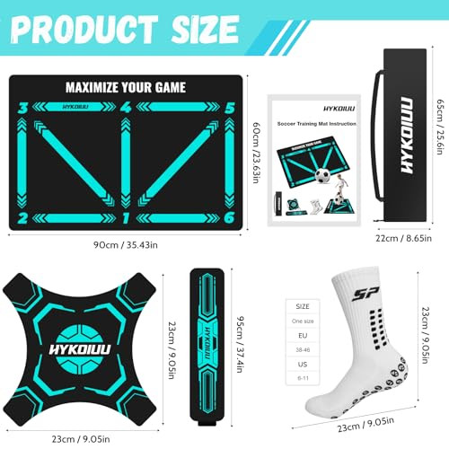 Soccer Training Mat, Soccer Training Equipment with Videos for Kids