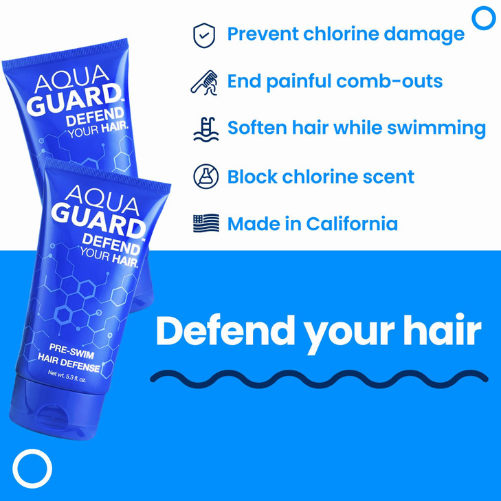 AQUA GUARD Pre-Swim Hair Defense, Prevents Chlorine Damage (2-Pack)