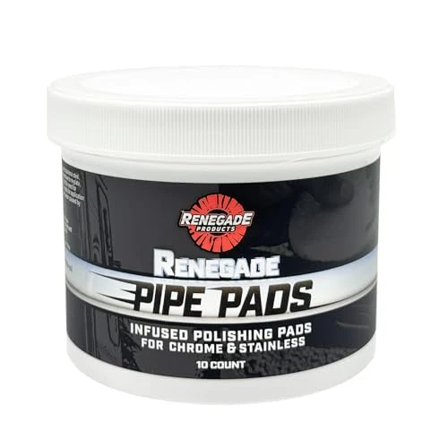 Renegade Products Pipe Dream Infused Polishing Pads  Chrome & Stainless Steel Polishing Pads for Pipes, Stacks,