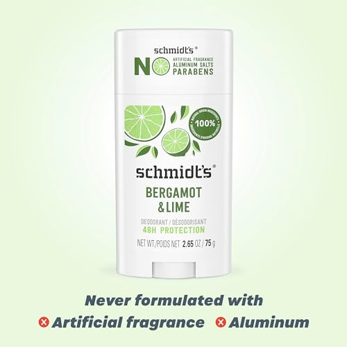 Schmidt's Aluminum-Free Vegan Deodorant Bergamot & Lime 2.65 oz 4 Count