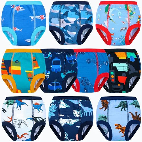 BIG ELEPHANT 10-Pack Potty Training Underwear, Toddler Training Pants