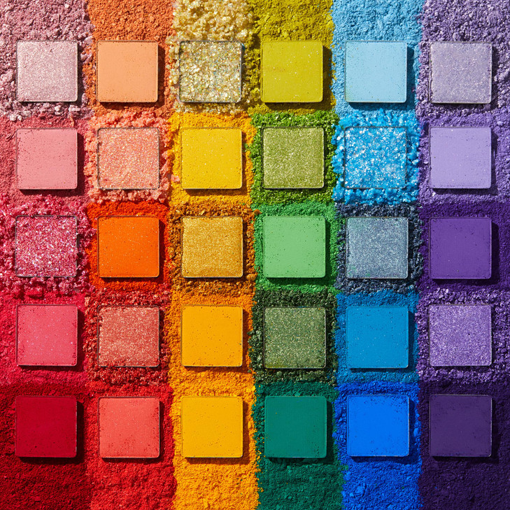 ColourPop Fade Into Hue Eyeshadow Palette - Multi-Color Eye Makeup Palette with Matte, Metallic & Glitter Finishes -