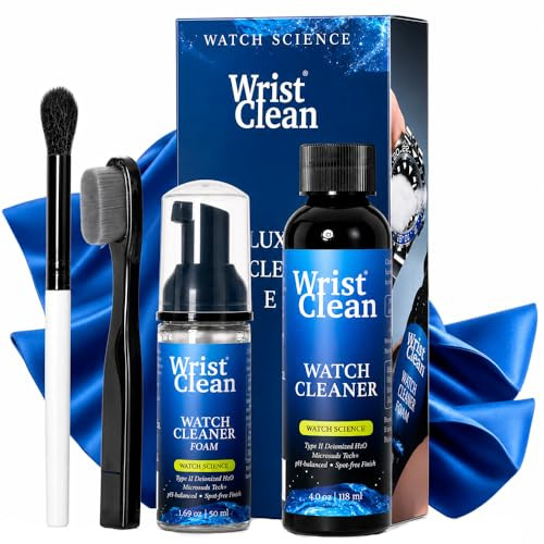 Deluxe Watch Cleaning Kit with Microsuds Tech | Watch Cleaner 50ML Foam, 4oz Refill, Large Watch & Jewelry Cleaner