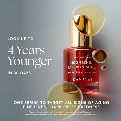 RANAVAT Brightening Saffron Serum - Vitamin C Alternative for Hyperpigmentation & Uneven Skin Tone - Leaves Skin with