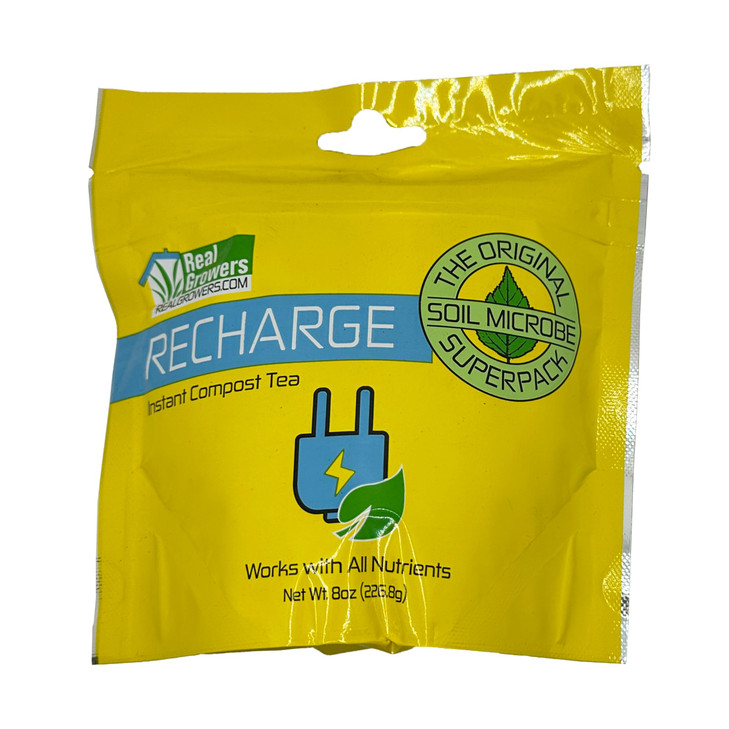 Real Growers Recharge  8oz | Mycorrhizae Soil Microbe Inoculant for Living Soil & Coco Coir | Improves Nutrient