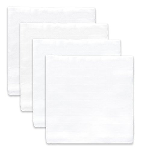 SwaddleDesigns Cotton Muslin Swaddle Blankets, Set of 4, Receiving Blankets for Baby Boys & Girls, Best Shower Gift,