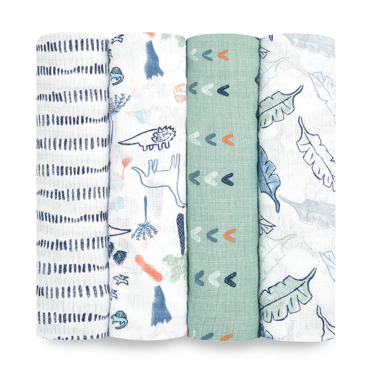 aden + anais Essentials Swaddle Blanket, Muslin Blankets for Girls & Boys, Baby Receiving Swaddles, Newborn Gifts,
