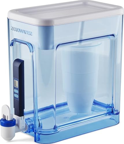 ZeroWater 22-Cup 5-Stage Water Filter Dispenser with Instant Read Out - 0 TDS for Improved Tap Water Taste - IAPMO