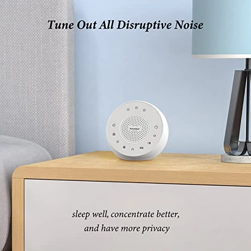 HOUSBAY Glows Sound Machine White Noise for Sleep, Colored Night Light