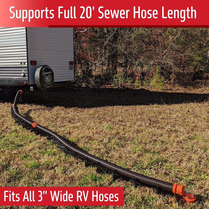 Beech Lane 20 Foot RV Sewer Hose Support, Patented Nesting Design For Small Storage, Quick Setup and Collapse, Ensures