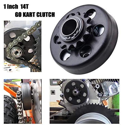 MOOSUN Go Kart Centrifugal Clutch 1" Bore for 14 Teeth 40/41/420 Chain Mini Bike Engine with Chain