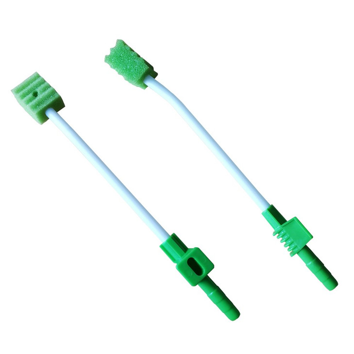 MUNKCARE Disposable Suction Swab, Suction Device Sponge Swab,Oral Cleaning Swab for Unconscious elderly (Green 50
