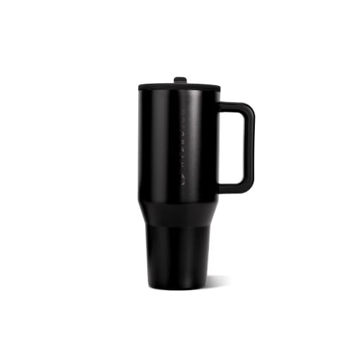 HydroJug Traveler 32oz, Insulated Tumbler with Handle & Straw, Black