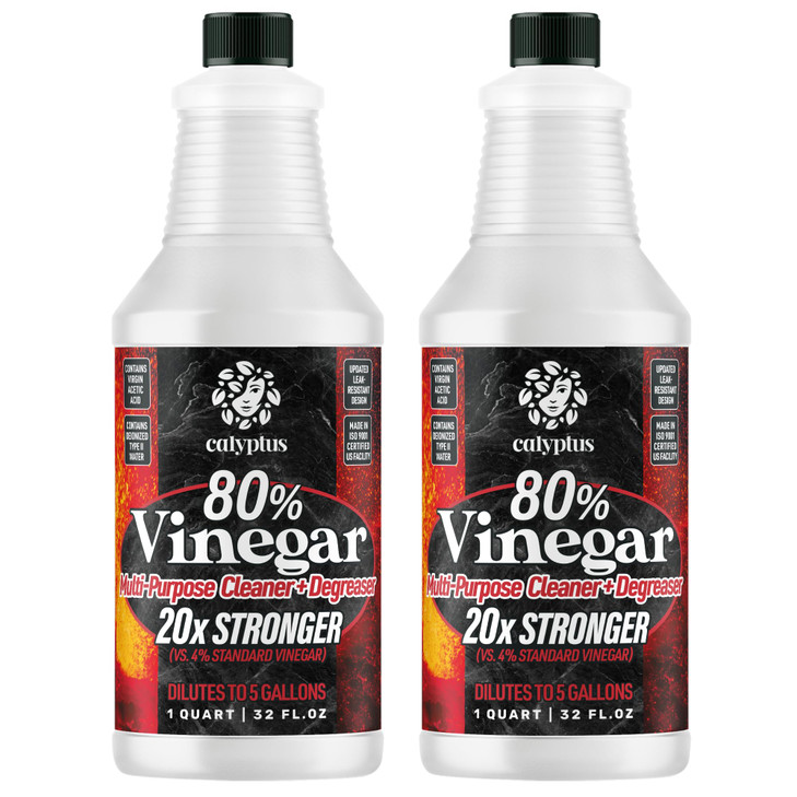 Calyptus 80% Concentrated Vinegar | Ultra-Performance (20X Power), 2 Quart