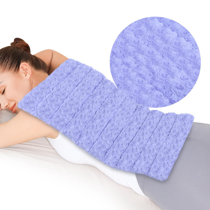 REVIX Extra Large Microwavable Heating Pad for Back, Heating Wrap, Purple