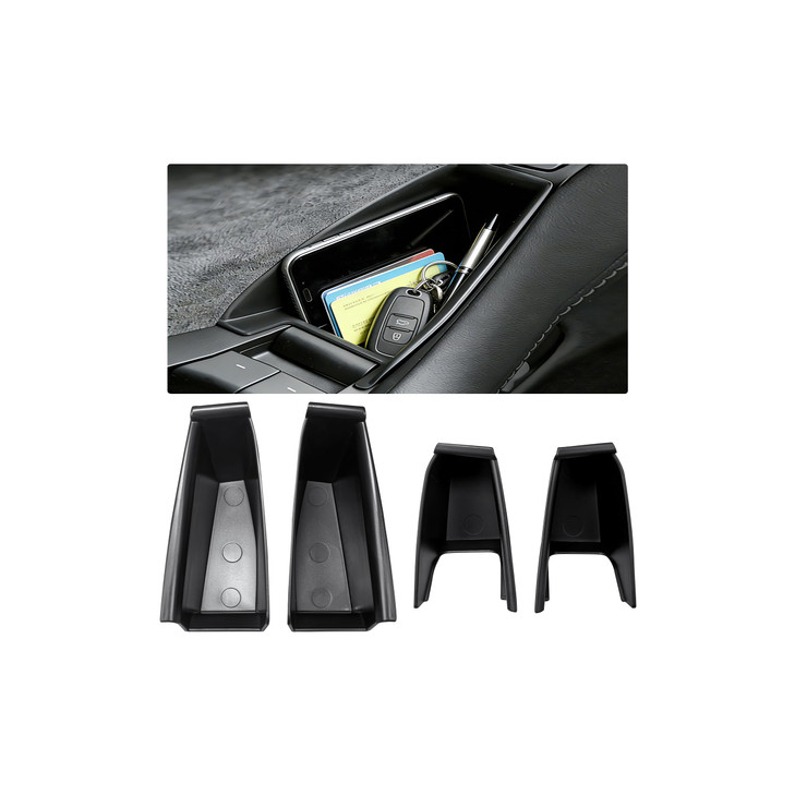 cybtkcar for Tesla Side Door Handle Storage Box Model Y Refreshed Juniper Accessories 2025 2026 Interior Slot Pockets