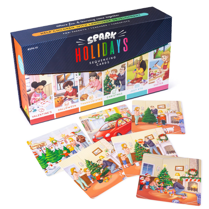 SPARK INNOVATIONS Holiday Tell A Story Cards, Sequencing Game, Speech Therapy Materials, Autism Game, ABA Therapy