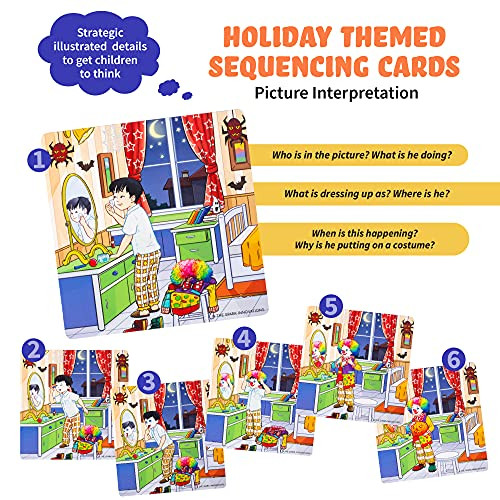 SPARK INNOVATIONS Holiday Tell A Story Cards, Sequencing Game, Speech Therapy Materials, Autism Game, ABA Therapy