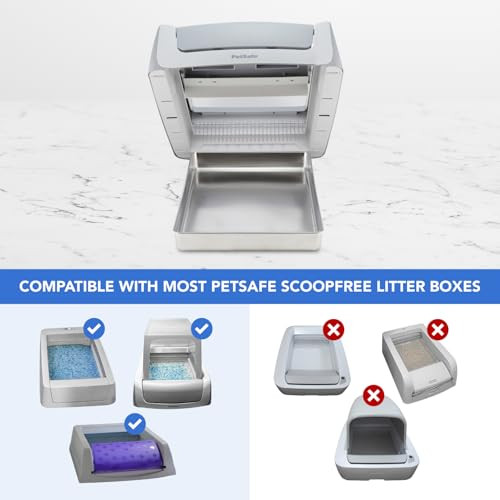 Reusable Cat Litter Tray Compatible with Petsafe-ScoopFree Litter Box, Upgraded Clip-on Designed Waste Extender,