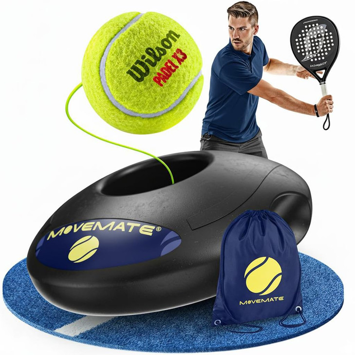 MOVEMATE Padel-Trainer Set with Wilson Padel Ball | Innovative Ball Game for Outdoors, in the Garden, in the Park for