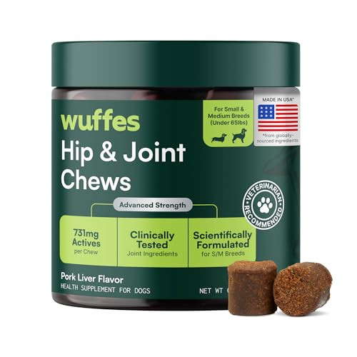 Wuffes Advanced Hip & Joint Chews for Small & Medium Dogs, Vet Recommended