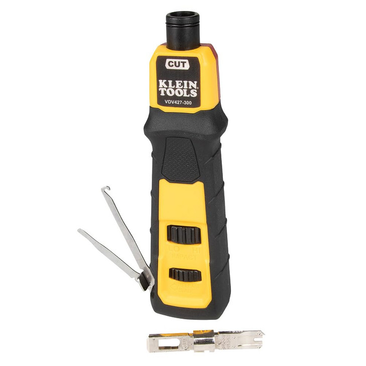 Klein Tools VDV427-300 Impact Punchdown Tool with 66/110 Blade, Reliable CAT Cable Connections, Adjustable Force,