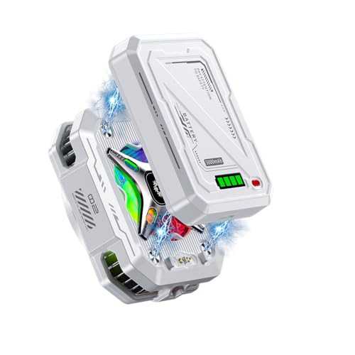 Magnetic Phone Cooler with Rechargeable Battery, LED Cooling Fan with Semiconductor Cooling,Phone Cooler with Power