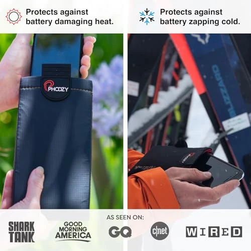 PHOOZY XP3 Thermal Phone Case with Patented Chromium Barrier - Insulated Pouch Extends Battery Life 4X in Hot Weather
