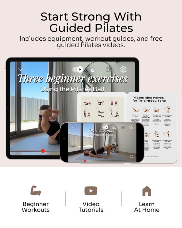 Pilates Kit | Pilates Equipment Set for Home Workouts | Accessories & Guide