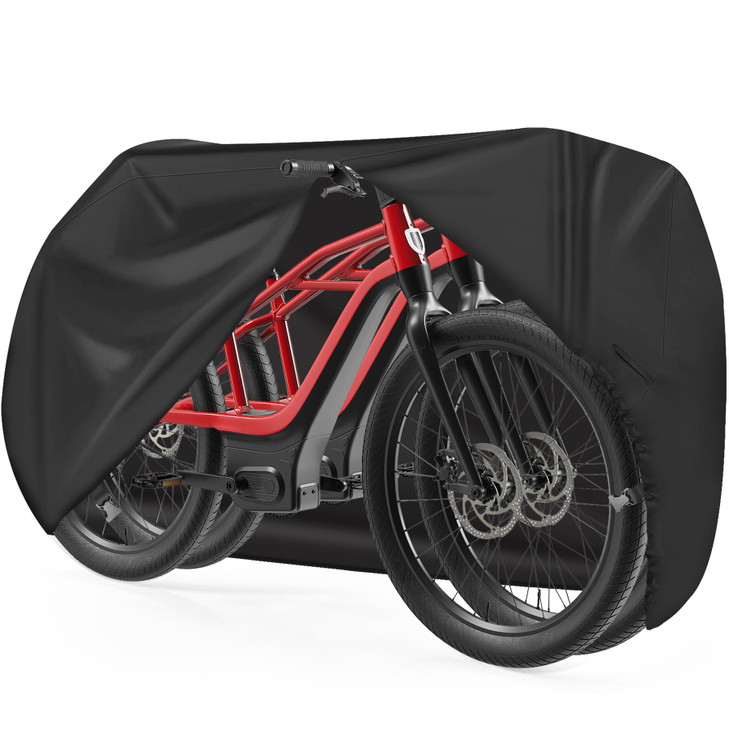 Zettum Bike Cover for 2 Bikes - 600D Bike Covers Outdoor Storage Waterproof & Heavy Duty, Bicycle Cover for 2 eBike,