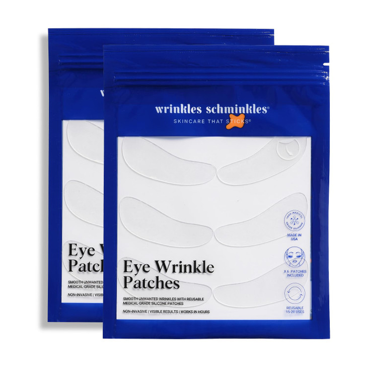 Wrinkles Schminkles Under Eye Wrinkle Patches | Smooth Eye Wrinkles, Crows Feet & Dark Circles Overnight | 6 Pairs
