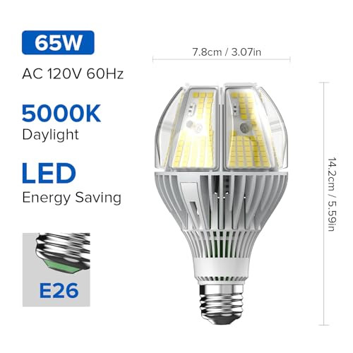 SANSI Brightest 10,000 Lumens 650W Equiv. A21 LED Light Bulb 5000K E26