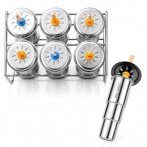 Onyx 18/8 Stainless Steel Popsicle Mold, Set of 6