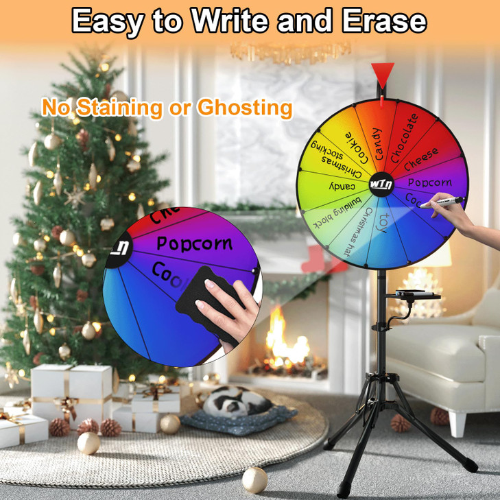ORWOD 16" Spin the Wheel Game with Stand, Prize Wheel Spinner