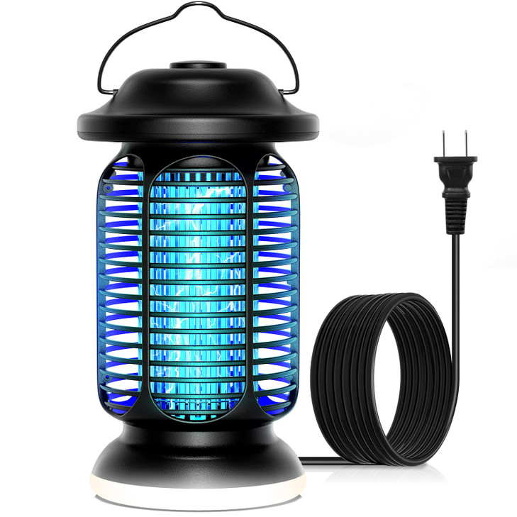 AMUFER Bug Zapper Outdoor & Indoor, Upgraded 18W Exclusive Blue-Violet Light with 2W LED Lamp, 100% Increase in